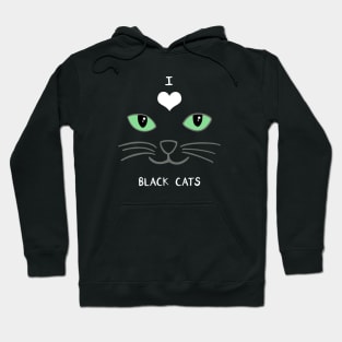 I Love Black Cats Hoodie